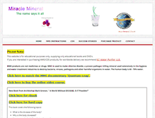 Tablet Screenshot of miraclemineral.co.nz